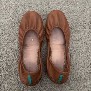 Tieks Chestnut Brown Leather Flats, Sz 8